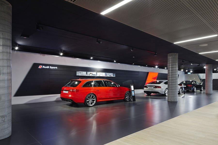 Tracklights at Audi Melbourne Showroom