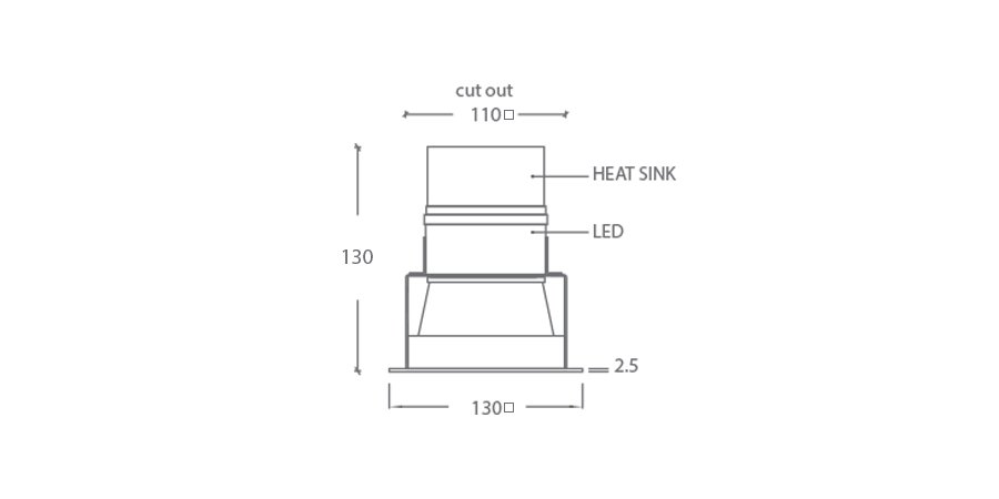 ADLS 130 DOWNLIGHT diagram