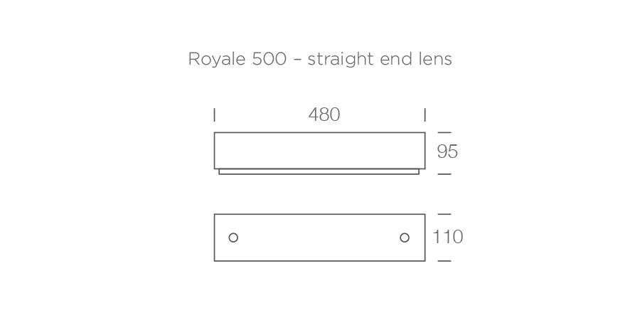 ROYALE 500 Straight Lens diagram