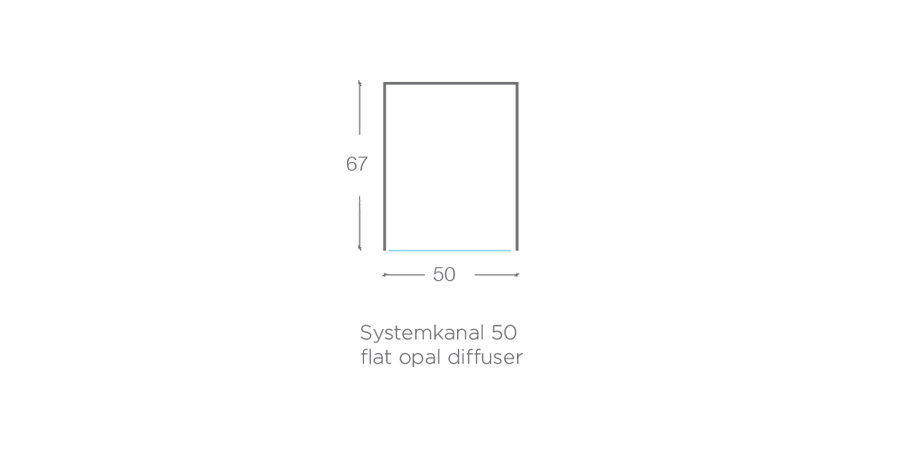 SYSTEMKANAL 50 Flat Opal Diffuser diagram