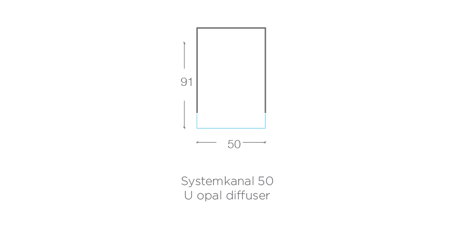 SYSTEMKANAL 50 Flat Opal Diffuser diagram