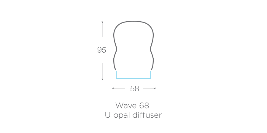 WAVE 68 U Opal Diffuser diagram
