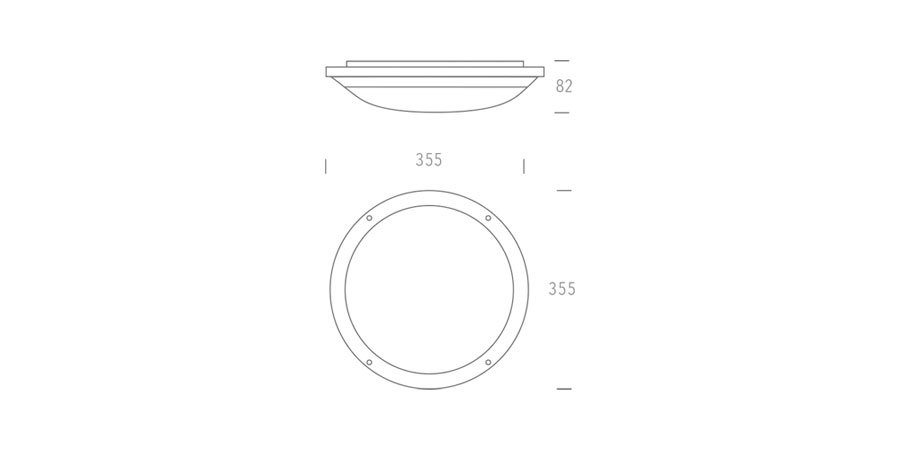 BELLE IP65 Vandal resistant wall and ceiling luminaire
